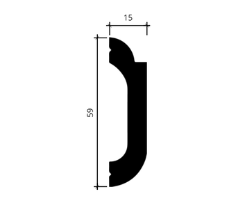 Молдинг 6.51.801 - 59*15*2000мм