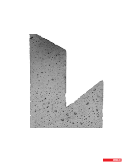 Элемент "DIZZY", цв.Серый Brut (160х100х10-25мм), 80шт=1м2. 28кг/м2