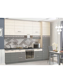 Кухонный гарнитур Графит Графит 300 см