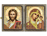 Православный складень парный Христос Спаситель и Богородица Казанская CA7300 , Nova Sloboda vbn vkn (копия)