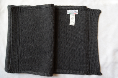 Итальянский вязаный шарф из мериноса серый фото