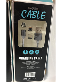 МАГНИТНАЯ ЗАРЯДКА MAGNETIC CABLE 3 в 1 оптом