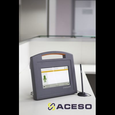 Информационно-коммуникационная панель, текстофон, система субтитрирования Исток-Синхро  для инвалидов по слуху с экраном и индукционной петлей