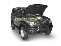 Амортизаторы капота, 2 шт. АвтоУпор для UAZ Patriot I / I рестайлинг / I рестайлинг 2 / I рестайлинг 3 2005-2012 / 2012-2014 / 2014-2
