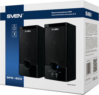 Колонка для компьютера или ноутбука Sven SPS 603 (черный)