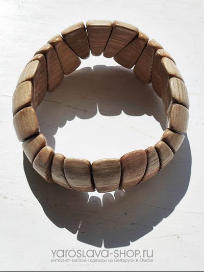 М-137. Браслет деревянный волна из ясеня.