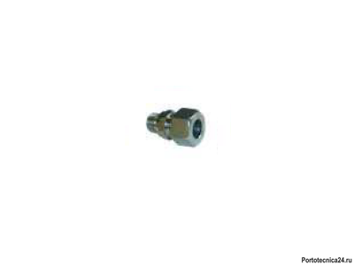 Соединитель трубы прямой Д15 мм; резьба - 3/8"ш