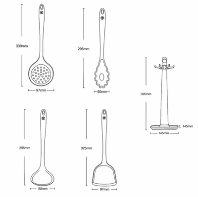 Кухонный набор силикон Xiaomi ZHIWU ZCPJ001 4шт