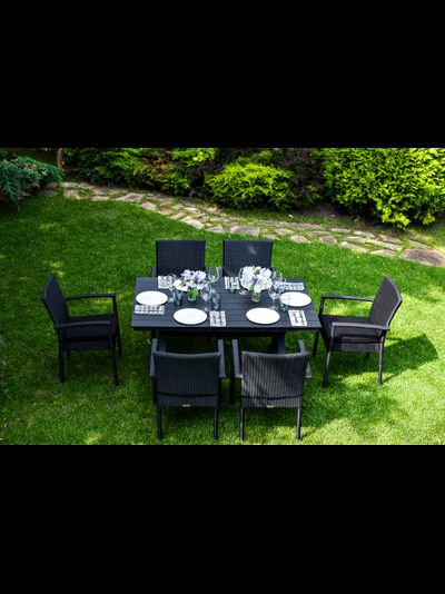 Столовая группа Milano черная