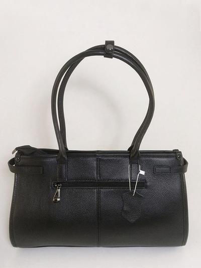 (АРТИКУЛ: 9879/1/8) СУМКА ЖЕНСКАЯ, СРЕДНЕГО РАЗМЕРА, НАТУРАЛЬНАЯ КОЖА,ЧЕРНАЯ, РУЧКИ ЧЕРЕЗ ПЛЕЧО