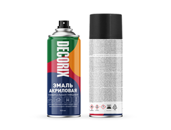 Аэрозольная эмаль универсальная DECORIX, 520 мл, черный глянцевый