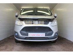 Защита радиатора Ford Tourneo Custom 2012- black верх (18 см)