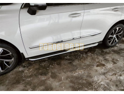 Пороги OEM Style с логотипом для Haval Jolion 2020-