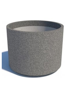Уличное кашпо для цветов из архитектурного бетона №3 (серый)