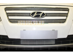 Защита радиатора Hyundai Starex H1 II 2015-2018 (4 части) chrome верх