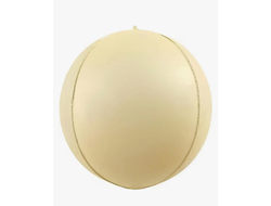 Шар фольгированный Сфера белый песок