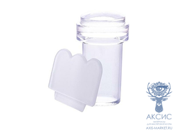 Прозрачный силиконовый штамп для стемпинга Короткая ручка