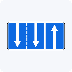 Дорожный знак 5.15.7 Направление движения по полосам