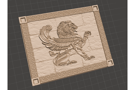 Грифон с греческим меандром