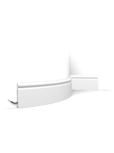 Плинтус ORAC Decor SX138, дюрополимерный, влагостойкий, ударопрочный, под покраску, длина 2 метра