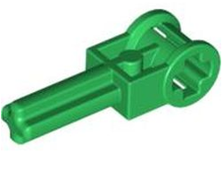 Technic, Axle  2L with Reverser Handle Axle Connector, Green (6553 / 4143147 / 4234661)