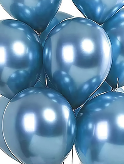 шар хром синий