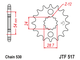 Звезда передняя JTF517RB z=15...18