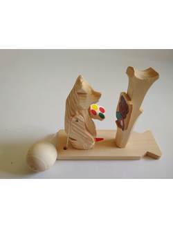 Богородская игрушка "Медведь художник"