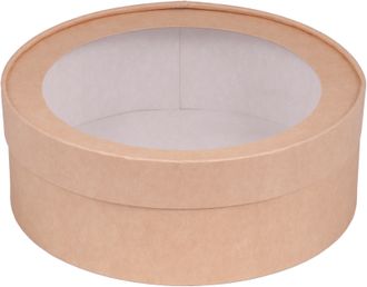 Коробка круглая для зефира, печенья с/о (крафт), Д200*70мм