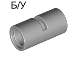 ! Б/У - Technic, Pin Connector Round 2L with Slot Pin Joiner Round, Light Bluish Gray (62462 / 4526985 / 6173127) - Б/У
