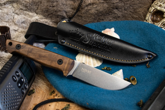 Нож Nikki D2 StoneWash Орех
