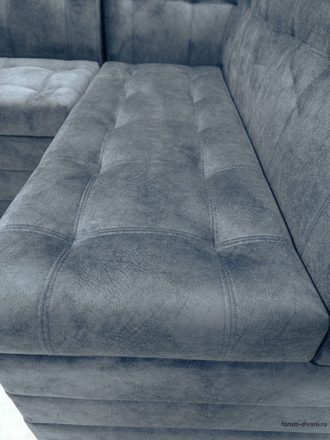 Кухонный Угловой диван "ФОРУМ-5МН" Стандартный велюр Серый, правый