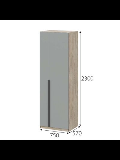 Этна шкаф Ш 57*75 Дуб эндгрей/Софт грей