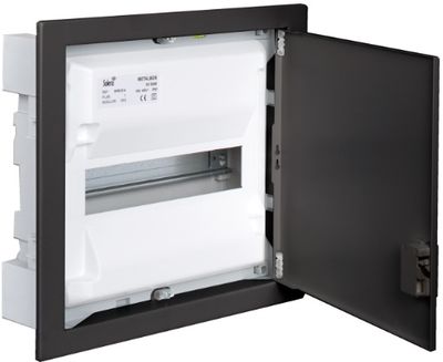 Электрический распределительный щит 1 ряд, 14 модулей Solera Metalbox, графит