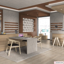 Пробковые полы Egger Дуб Кантон Натуральный EPC026 в интерьере гостиной