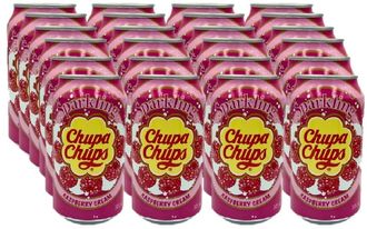 Chupa Chups Газированный Напиток Малиновый крем 345мл (24)
