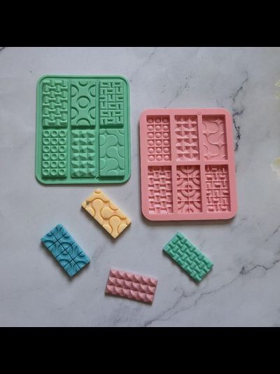 Силиконовая форма "Плитки шоколада микс", 6 ячеек