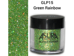 Глиттеры рассыпчатые AsurA cosmetics 15 Green rainbow