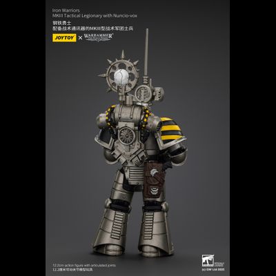 Легионер-связист Железных Воинов (Warhammer Horus Heresy) - КОЛЛЕКЦИОННАЯ ФИГУРКА 1/18 Iron Warriors MKIII Tactical Legionary with Nuncio-vox (JT01468) - JOYTOY