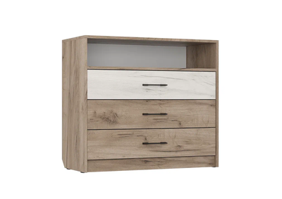 Комод К-7, №2, 80*90*40 крафт белый/серый