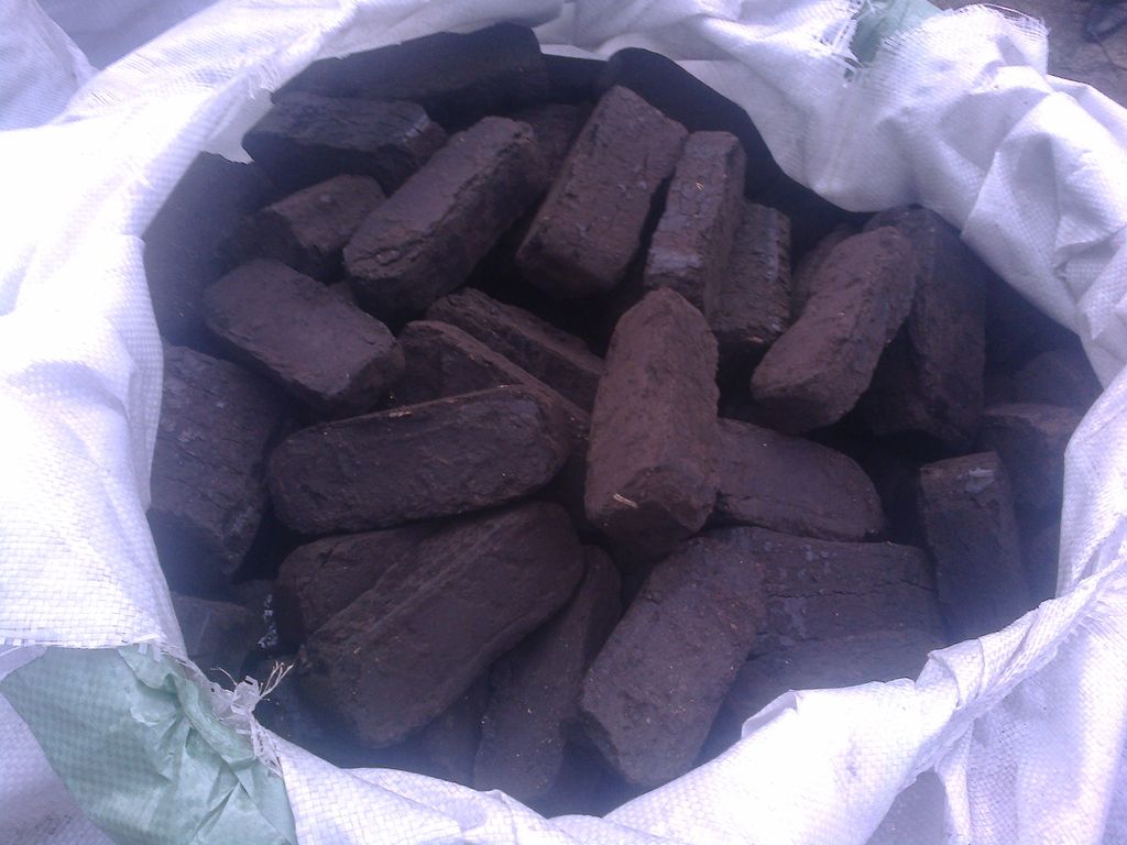 Peat briquettes