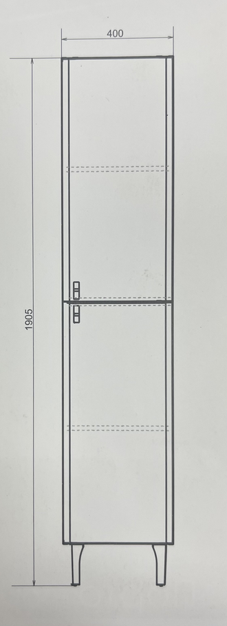 Шкаф-колонна "Сорренто-40" светло-серый