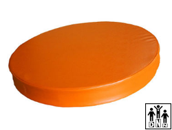 Мат спортивный круглый оранжевый (складной)