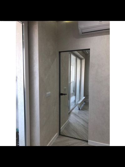 PRESTIGE. h2000/ ЗЕРКАЛО ГРАФИТ С ДВУХ СТОРОН (ULTRA 19)/ АЛЮМИНИЕВАЯ КРОМКА МАТОВЫЙ ХРОМ