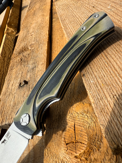 Складной нож Чиж плюс сталь К110, рукоять G10, цвет тайга