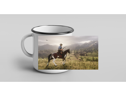 Кружка металлическая эмалированная RED DEAD REDEMPTION 2,РЕД ДЕАД РЕДЕМПТИОН 2  №15