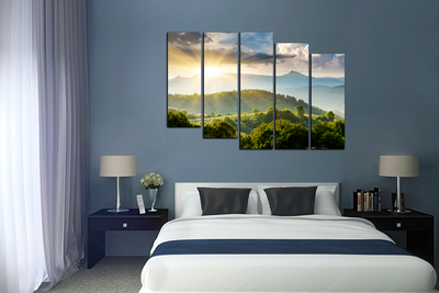 Модульная картина "Животворящие лучи солнца"