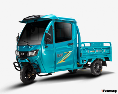 Трицикл грузовой GreenCamel Тендер D1500 (60V 1000W) кабина, понижающая 52 Ah Синий