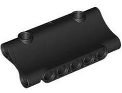 Technic, Panel Inverted 7 x 3 with 2 Pin Holes through Panel Surface, Black (4500 6452873 6513898)