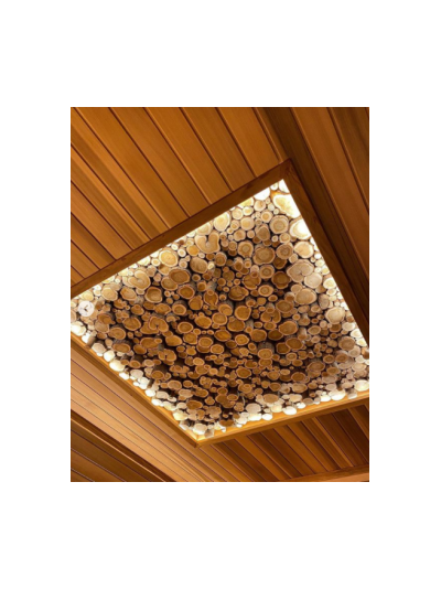 3D-Панно из можжевельника на щите 500х500 мм